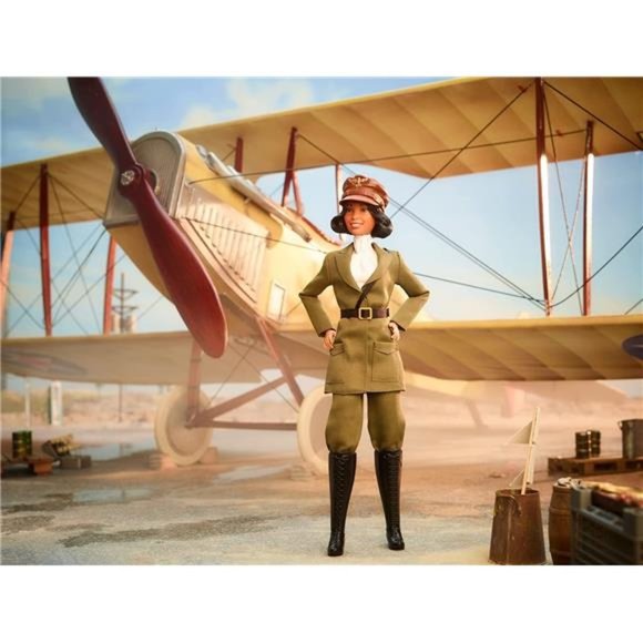 Bessie Coleman Collectible Dressed in Aviator Suit with Helmet and Goggles - Picture 3 of 6